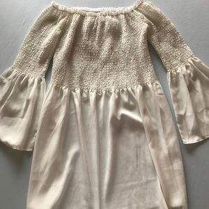 NWOT White Smocked Dress